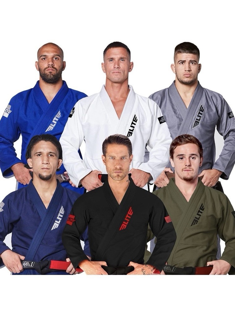 Elite Sports BJJ GI for Men IBJJF Kimono BJJ Jiujitsu GIS W/Preshrunk Gray A5