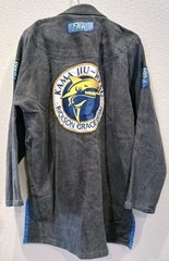 Rickson Gracie Team Flow Kimonos 100% Hemp Pro Gi Gray Kama Jiu-Jitsu Size A3
