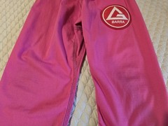 Gracie Barra Equipe Kimono Pants Brazilian Jiu-Jitsu Gi PINK Youth Y2