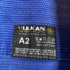 Vulkan Pro Light Jiu Jitsu Gi Jacket Mens Large A2 Blue 100% Cotton Brazil