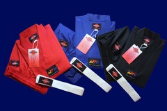 KANKU new Taekwondo Uniforms Blue Red Black 7.5oz Adult and Kids WTF