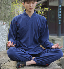 Linen Unisex Shaolin Wudang Taoist Robe Tai chi Uniform Martial arts Kung fu Set