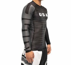 New Fuji USA 2.0 MMA BJJ Jiu Jitsu LongSleeve Long Sleeve LS Rashguard – Black