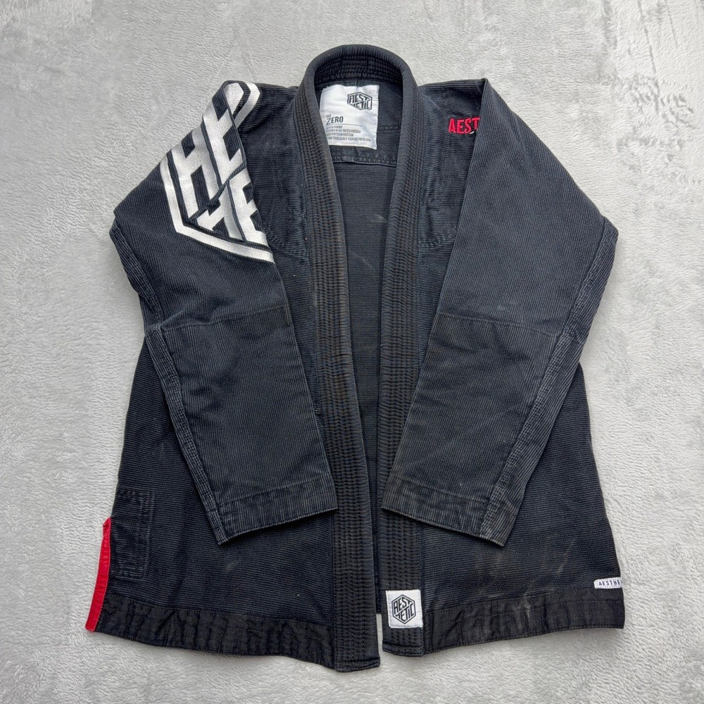 Aesthetic Jiu Jitsu Kimono Jacket Unisex Size Zero Black Zero Pearl Weave Top