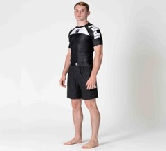 Fuji Sports IBJJF Ranked BJJ Jiu Jitsu Short Sleeve SS Rashguard – Black