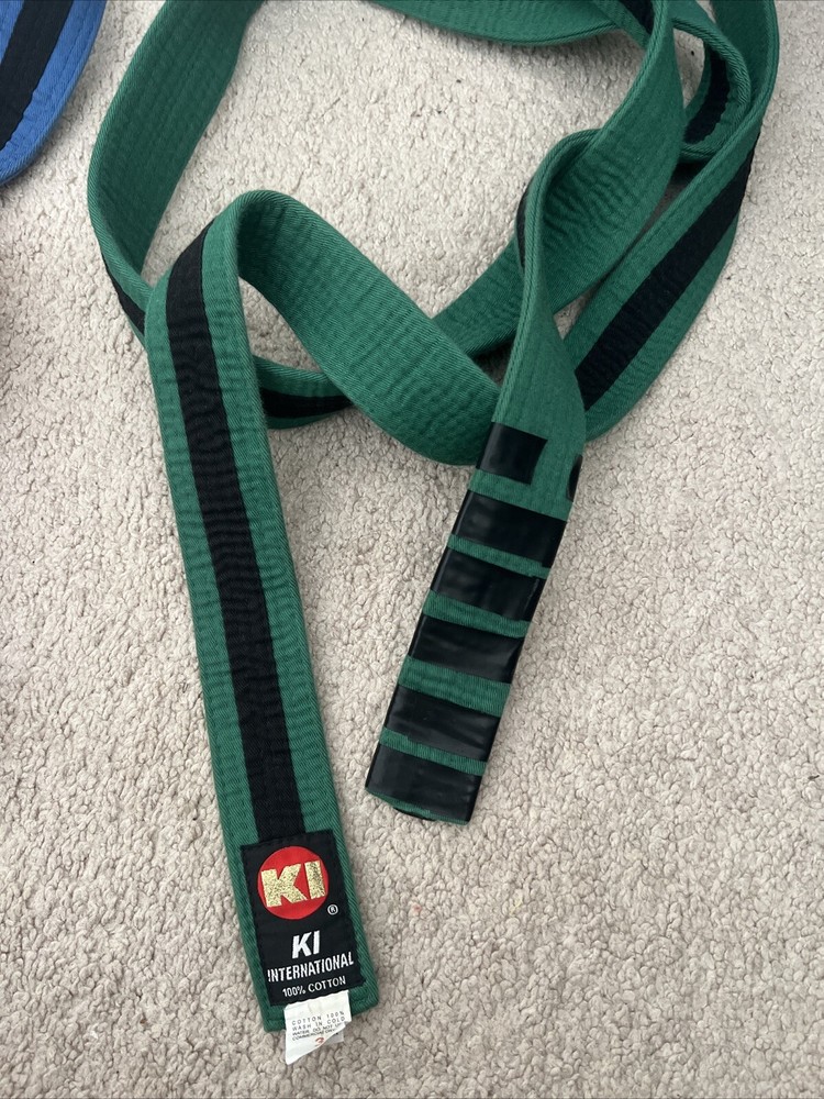 ki international Belt 100% Cotton Green Size 3