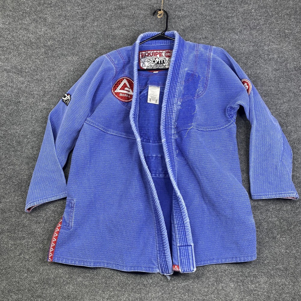 Gracie Jiu-Jitsu Storm Equipe GB BJJ Gi Jacket A2 Blue Kimono Top Adult Med