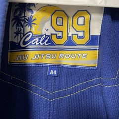 BJJ Brazilian Jiu Jitsu Kimono Set Gi Mens Medium A4 Blue Uniform GR1PS Cali 99