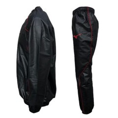 Mizuno Sauna suits Weight loss wear top and bottom set Black Red logo NEW