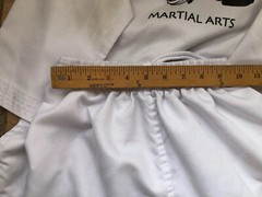 Lot Of 2 Kid’s Tae Kwon Do Gi Black & Red (Sz 0- 140cm)+ White (size 1 – 150cm)