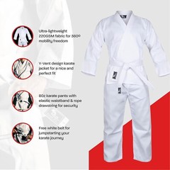 Versatile Kids & Adults Karate Gi with Reinforced Pants – Perfect for Training