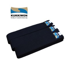 Kukkiwon Official Single Wrap Black Belt Sashes Martial Arts Taekwondo Karate
