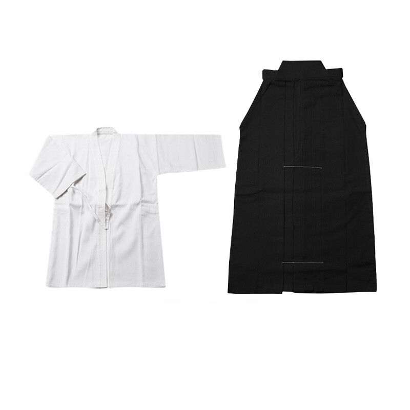 Kendo Uniform Set – Standard -white gi with black hakama – kendo uniform kendo g