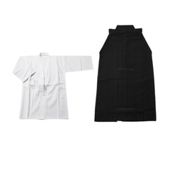 Kendo Uniform Set – Standard -white gi with black hakama – kendo uniform kendo g