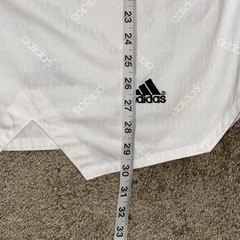 Adidas Taekwondo Dobok Top Mens Medium White Black Collar USA Korea AAU Patches