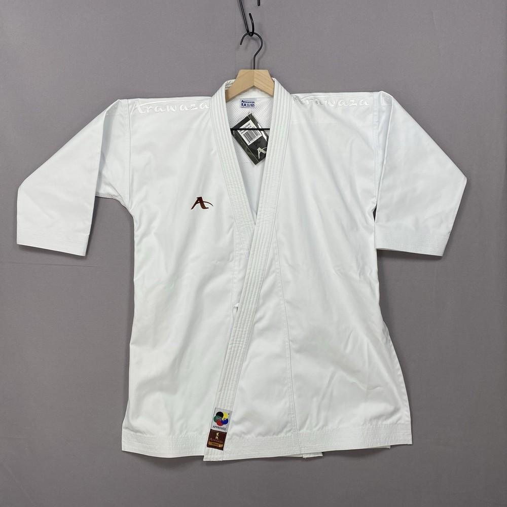 Arawaza Amber Evolution WKF Approved Karate Kata Gi Jacket White Size 3 1/2-165