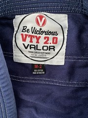 Valor VTY 2.0 BJJ Boys Kids Blue Gi Brazilian Jiu Jitsu Kimono Pants Set M2