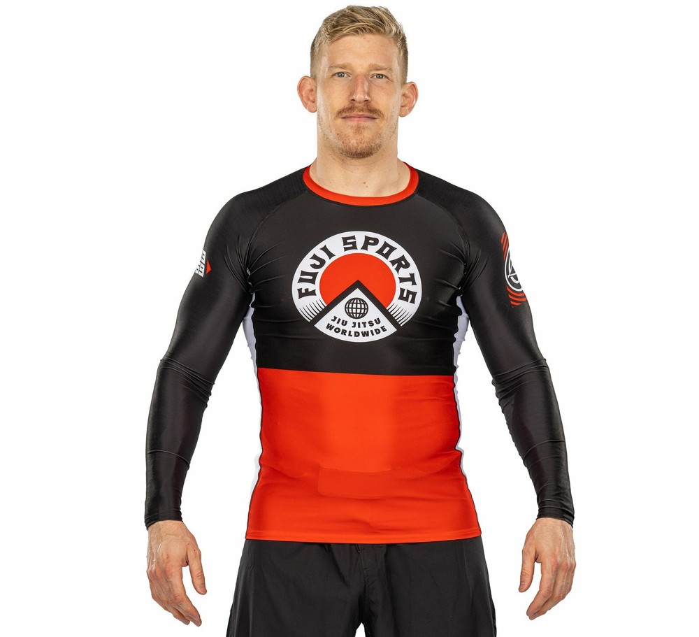 Fuji Heritage MMA BJJ Jiu Jitsu LongSleeve Long Sleeve LS Rashguard – Black