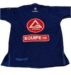 Gracie Barra BJJ Gi Jacket Kimono Top A0 Blue Equipe GB Edition Jiu-Jitsu Cotton