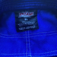 Tatami Fightwear Size M1 Blue/Red Pants and Jacket Set Good Used Condition