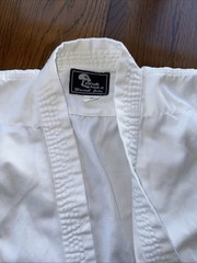 Hawk Sports Karate Gi Uniform Top Kids White Size 2 Martial Arts Jujitsu