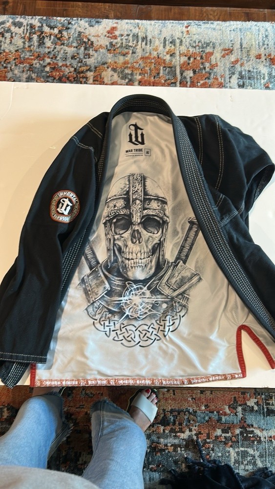 War Tribe Immortal Warrior BJJ Gi Size A1 Blk Jiu Jitsu Kimono Set MMA Grappling