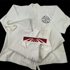 Vintage 80’s Karate Martial Arts Uniform Suit Jacket Headband – No Tags 10015