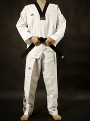 Adidas Champion 3-Stripe Uniform Military Uniform Taekwondo Dobok NEW WHITE