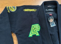 2014 SHOYOROLL ALBINO & PRETO COMP STANDARD BATCH 30 GI JIU JITSU BJJ BLACK A3H