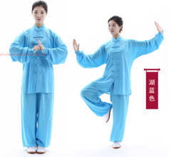 Unisex Tai Chi Uniform Cotton Chinese Kung Fu Wear Martial Arts Wing Chun Suit