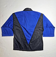 Martial Arts Demo Team Uniform V Neck Shirt Blue And Black Kids Size 000