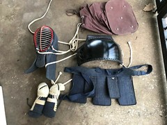 Japanese Kendo Bogu uniform set Martial Arts Armor used Japan head gear helmet
