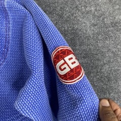 Gracie Jiu-Jitsu Storm Equipe GB BJJ Gi Jacket A2 Blue Kimono Top Adult Med