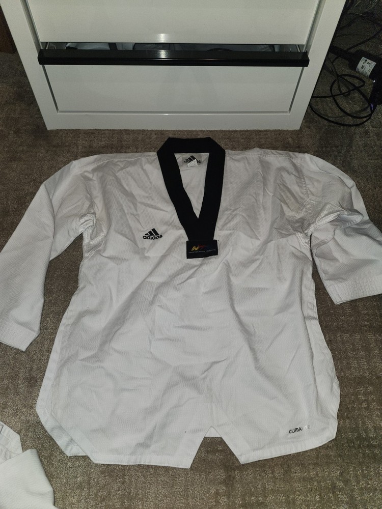 adidas taekwondo Shirt Lot Of 2 160cm White Korea