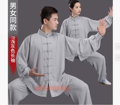 Unisex Cotton Shaolin Tai Chi Uniform Kung Fu Wing Chun Wushu Suit Martial Arts