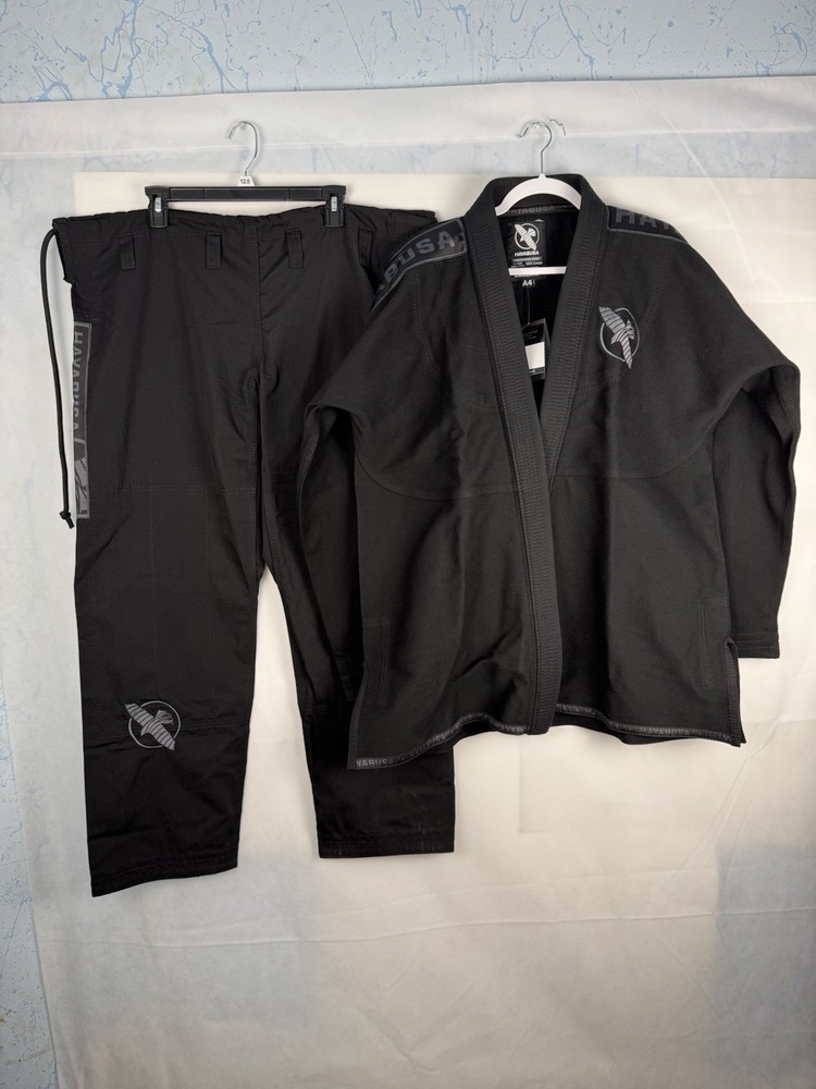 Hayabusa 420GSM Pearl Weave Lightweight Kimono/Pants Size A4 Black NWT