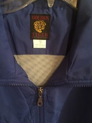 GTMA Golden Tiger Royal Blue New Waterproof Rain Jacket Size 7 (large)
