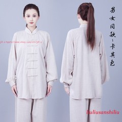 Unisex Kung Fu Tai Chi Suit Cotton Linen Shirt+Pants Wushu Martial Art Uniforms