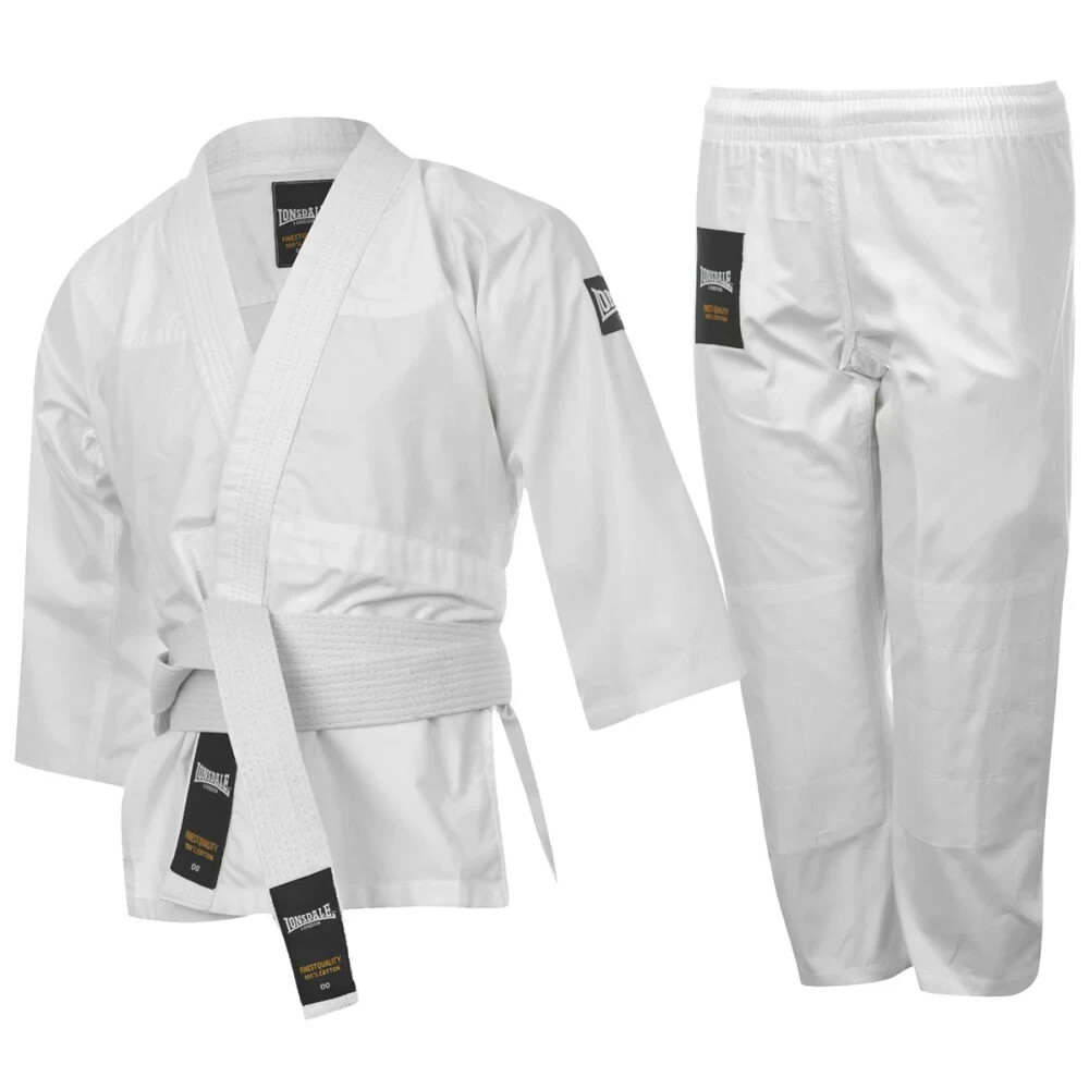 White Judo JiuJitsu karate work GI Uniform Full Set Youth Size 11-12