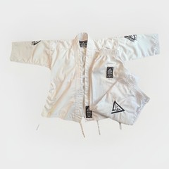 Gracie Jiu-Jitsu White Gi Set 100% Cotton BJJ Youth Size 000/110 Unisex