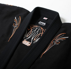 Japanese Tattoo Art Inspired Jiu Jitsu Gi Set White Pearl Weave Uniform