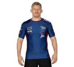 Fuji XTR Extreme MMA BJJ Jiu Jitsu ShortSleeve Short Sleeve Rashguard Navy Blue