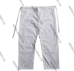 1 coat and 3 pants Blank White for BJJ Pearl weave 450 coat and Rip stop pant A3