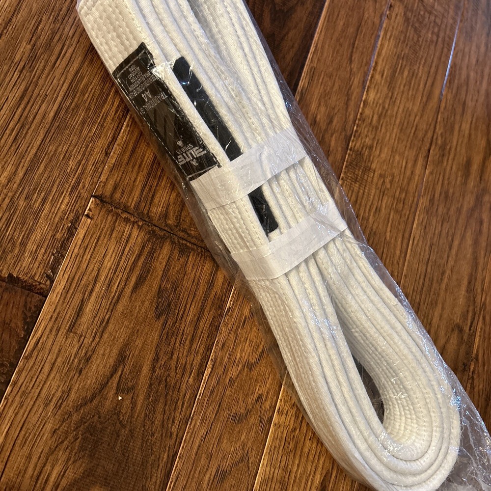 Elite Sports Unisex Traditional GI Jiu Jitsu Belt White Size A4 100% Cotton NEW