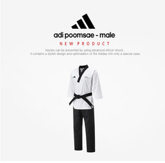 Adidas Poomsae WT Dan Uniform (Male) Taekwondo Dobok TKD Male Tae Kwon Do + Gift