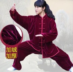 Women Men Martial Arts Uniform Yoga Tai Chi Sets Tang Kung Fu Suit Outfit Thick