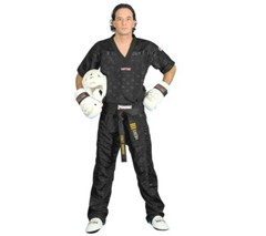 TOP TEN UNIFORM Black SPORT KARATE KICKBOXING ULTRALIGHT 1605 TKD Martial ART Gi