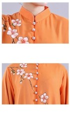 Women Soft Silk Satin Tai Chi Suit Kung Fu Wushu Martial Uniform Jacket Pants