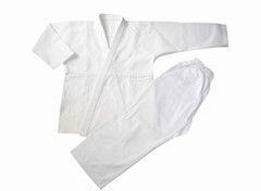 Martial Sports Single Weave Judo Uniform – White – Free Belt – Free Shipping