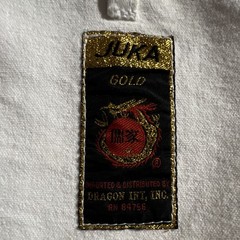 Juka Gold White Karate Martial Arts Gi Uniform Set Jacket & Pants Adult Unisex S